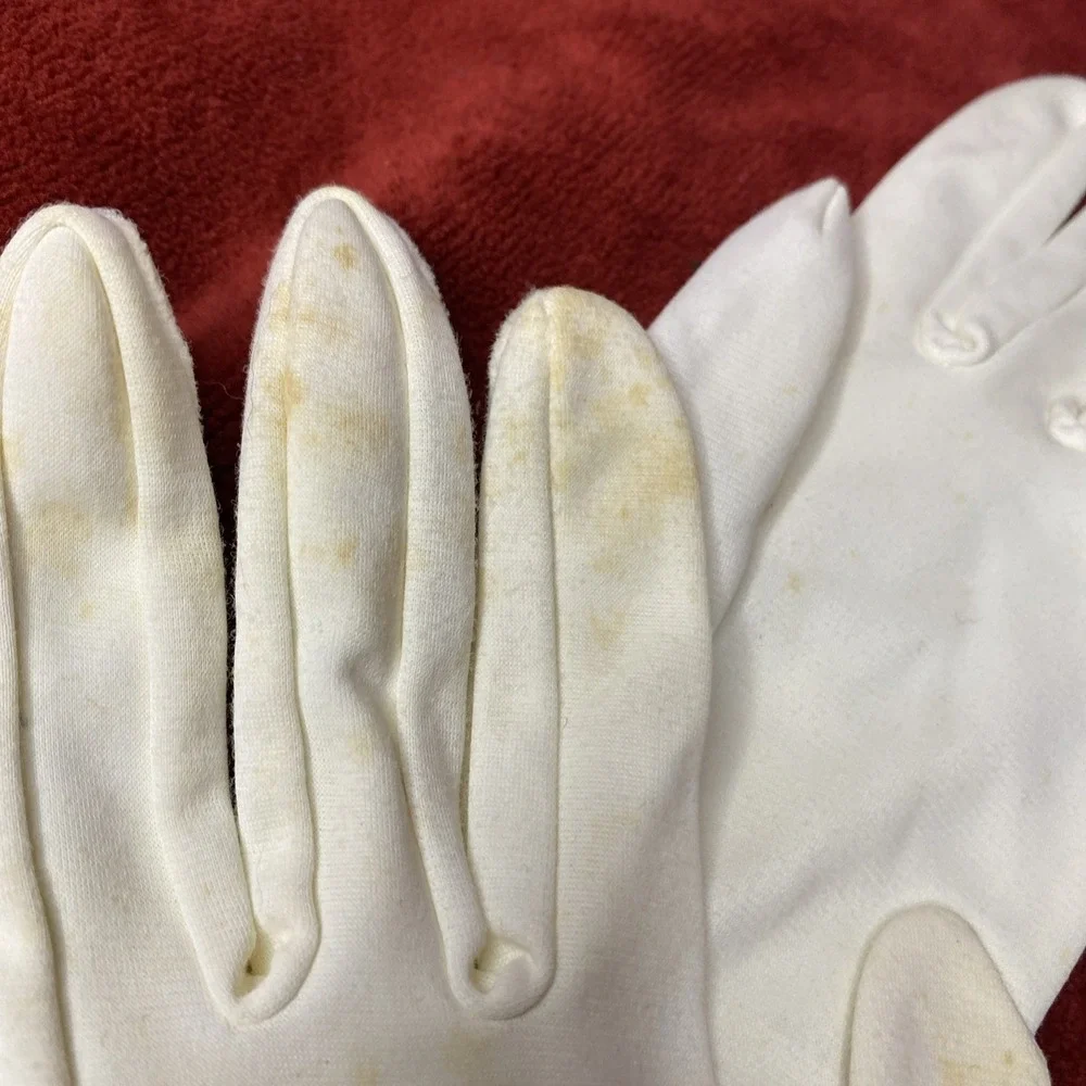 Lot Of 4 Vintage Women's Gloves White Brown. Please Read Description